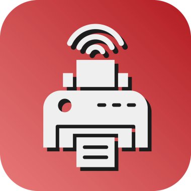 Kişisel ve Ticari Kullanım için Akıllı Yazıcı Vektör Gradyan Arkaplan Simgesi