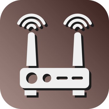 Kişisel ve Ticari Kullanım İçin Wifi Yönlendirici Vektör Gradyan Arkaplan Simgesi
