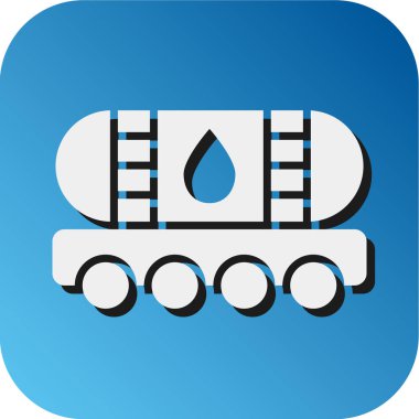 Kişisel ve ticari kullanım için Petrol Tankı Vektörü Gradyan Arkaplan Simgesi