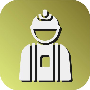 Kişisel ve ticari kullanım için İşçi Vektörü Glyph Gradyan Arkaplan Simgesi