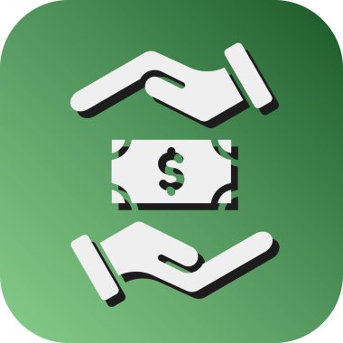 Kişisel ve Ticari Kullanım İçin Vektör Vektörü Glyph Gradyan Arkaplan Simgesine Rüşvet