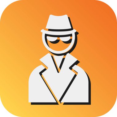 Kişisel ve Ticari Kullanım İçin Dolandırıcılık Vektörü Glyph Gradyan Arkaplan Simgesi