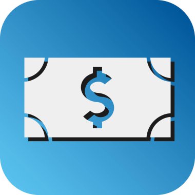 Kişisel ve ticari kullanım için Para Vektörü Glyph Gradyan Arkaplan Simgesi