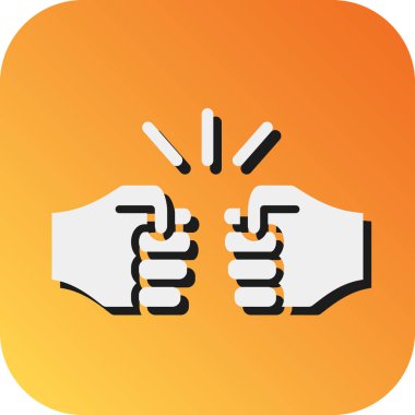 Kişisel ve Ticari Kullanım için Çakışma Vektörü Glyph Gradyan Arkaplan Simgesi