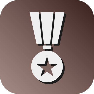 Kişisel ve ticari kullanım için Madalya Vektörü Glyph Gradyan Arkaplan Simgesi