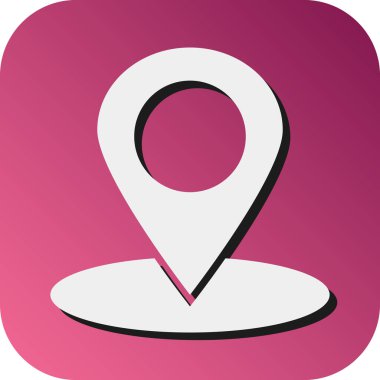 Kişisel ve ticari kullanım için Pin Point Vektör Gradyan Arkaplan Simgesi