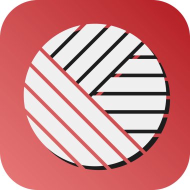 Kişisel ve ticari kullanım için Yün Topu Vektör Gradyan Arkaplan Simgesi