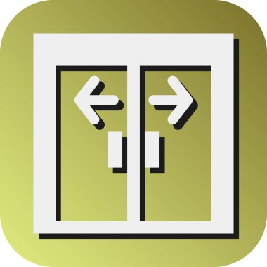 Kişisel ve ticari kullanım için Sürgülü Kapı Vektörü Glyph Gradyan Arkaplan Simgesi