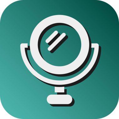 Kişisel ve ticari kullanım için Ayna Vektörü Glyph Gradyan Arkaplan Simgesi