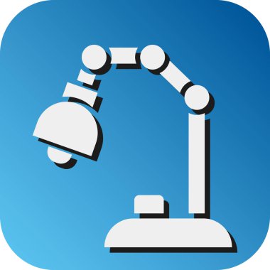 Kişisel ve Ticari Kullanım İçin Masa Lambası Vektörü Glyph Gradyan Arkaplan Simgesi