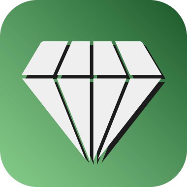Kişisel ve ticari kullanım için Diamond Vector Glyph Gradyan Arkaplan Simgesi