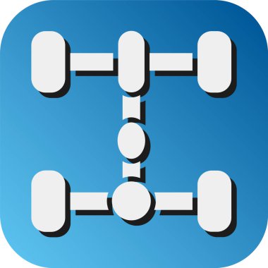 Kişisel ve ticari kullanım için Chassis Vektörü Glyph Gradyan Arkaplan Simgesi