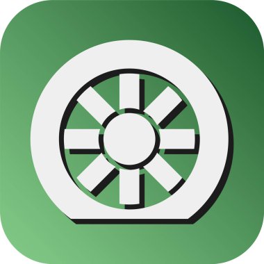 Kişisel ve ticari kullanım için Patlak Tekerlek Vektörü Gradyan Arkaplan Simgesi