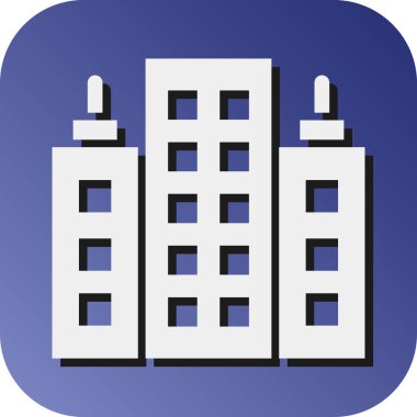 Kişisel ve ticari kullanım için Skycraper Vektör Gradyan Arkaplan Simgesi