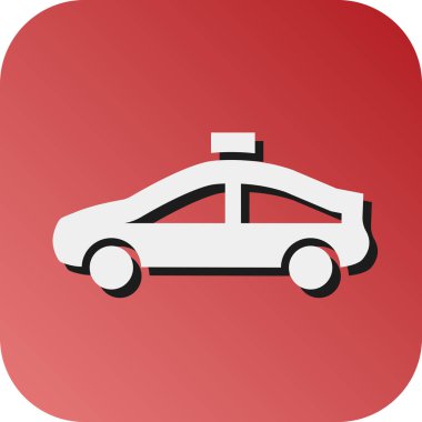 Kişisel ve Ticari Kullanım İçin Taksi Vektörü Glyph Gradyan Arkaplan Simgesi