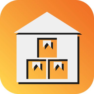 Kişisel ve ticari kullanım için Depo Vektörü Glyph Gradyan Arkaplan Simgesi