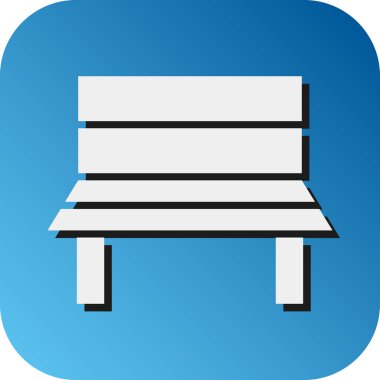 Kişisel ve ticari kullanım için Bench Vektörü Glyph Gradyan Arkaplan Simgesi
