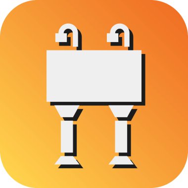 Kişisel ve ticari kullanım için reklam panosu vektörü Glyph Gradyan Arkaplan Simgesi