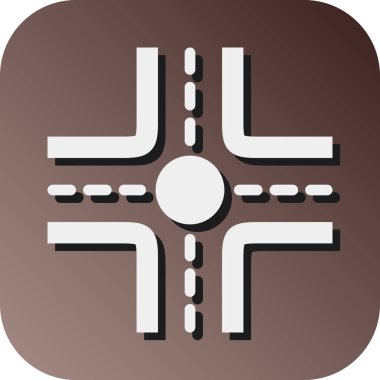 Kişisel ve ticari kullanım için Crossroad Vektörü Glyph Gradyan Arkaplan Simgesi