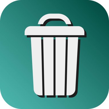 Kişisel ve ticari kullanım için Çöp Vektörü Glyph Gradyan Arkaplan Simgesi