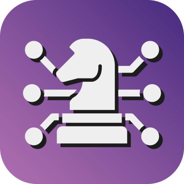 Kişisel ve ticari kullanım için Strateji Vektörü Glyph Gradyan Arkaplan Simgesi