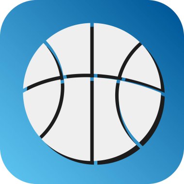 Kişisel ve ticari kullanım için Basketbol Vektörü Glyph Gradyan Arkaplan Simgesi