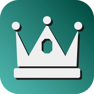 Kişisel ve ticari kullanım için Crown Vector Glyph Gradyan Arkaplan Simgesi