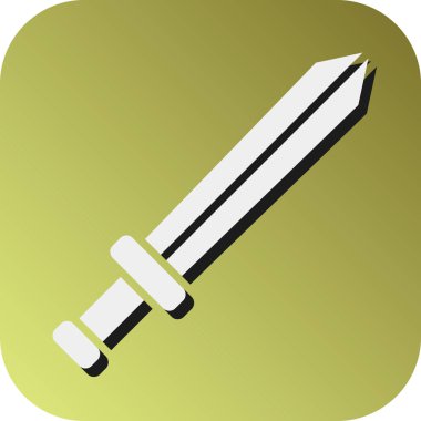 Kişisel ve Ticari Kullanım için Kılıç Vektörü Kabartma Gradyan Arkaplan Simgesi