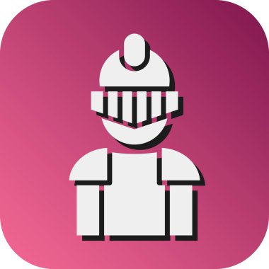 Kişisel ve ticari kullanım için Knight Vector Glyph Gradyan Arkaplan Simgesi