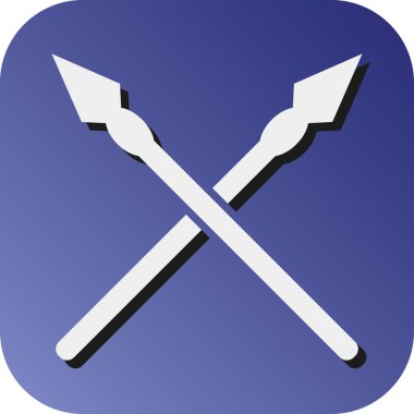 Kişisel ve Ticari Kullanım için Mızrak Vektörü Kabartma Gradyan Arkaplan Simgesi