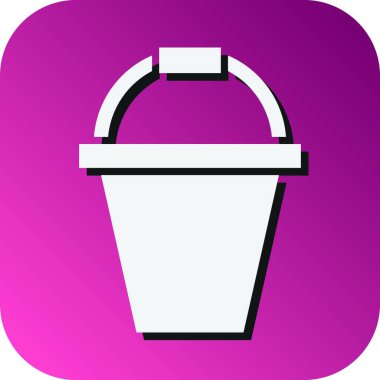 Kişisel ve Ticari Kullanım için Kova Vektörü Glyph Gradyan Arkaplan Simgesi