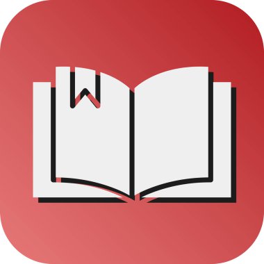 Kişisel ve ticari kullanım için Kitap Vektörü Glyph Gradyan Arkaplan Simgesi