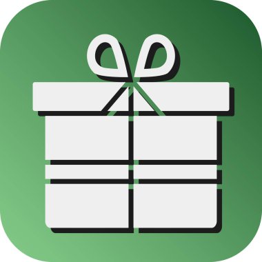 Kişisel ve ticari kullanım için Hediye Vektörü Glyph Gradyan Arkaplan Simgesi