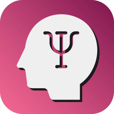 Kişisel ve Ticari Kullanım İçin Psikoloji Vektörü Glyph Gradyan Arkaplan Simgesi