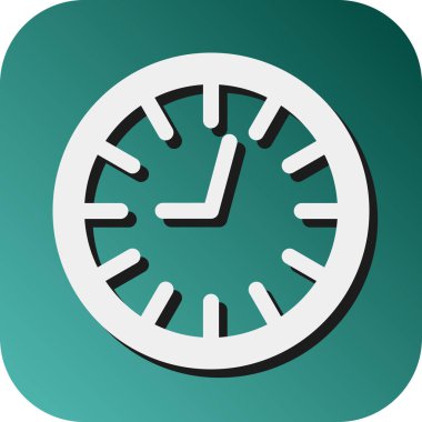 Kişisel ve ticari kullanım için Saat Vektörü Glyph Gradyan Arkaplan Simgesi