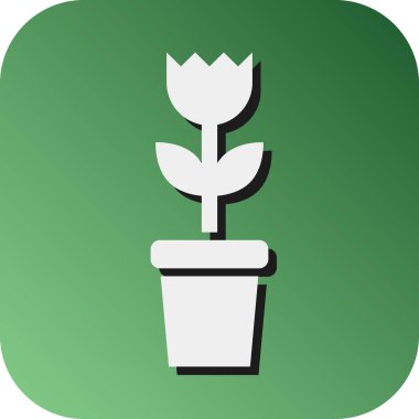 Kişisel ve ticari kullanım için Çiçek Vektörü Kabartma Gradyan Arkaplan Simgesi