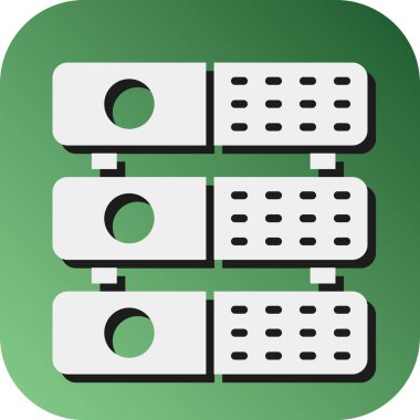 Kişisel ve Ticari Kullanım İçin Sunucu Vektörü Glyph Gradyan Arkaplan Simgesi