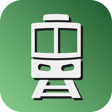 Kişisel ve ticari kullanım için Tren Vektörü Glyph Gradyan Arkaplan Simgesi