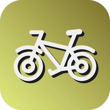 Kişisel ve Ticari Kullanım İçin Bisiklet Vektörü Glyph Gradyan Arkaplan Simgesi