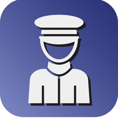 Postacı Vektörü Glyph Gradyan Kişisel ve Ticari Kullanım Simgesi