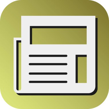 Kişisel ve ticari kullanım için Gazete Vektörü Glyph Gradyan Arkaplan Simgesi