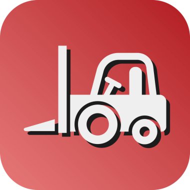 Kişisel ve ticari kullanım için Forklift Vektörü Gradyan Arkaplan Simgesi