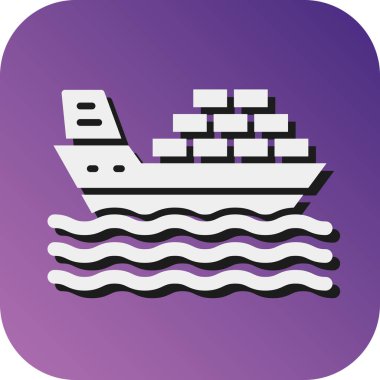 Kişisel ve ticari kullanım için Taşıma Vektörü Glyph Gradyan Arkaplan Simgesi