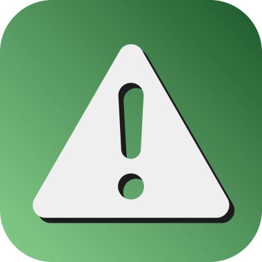 Kişisel ve Ticari Kullanım için Uyarı Vektörü Glyph Gradyan Arkaplan Simgesi