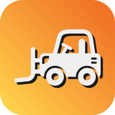 Kişisel ve ticari kullanım için Pulluk Vektörü Glyph Gradyan Arkaplan Simgesi