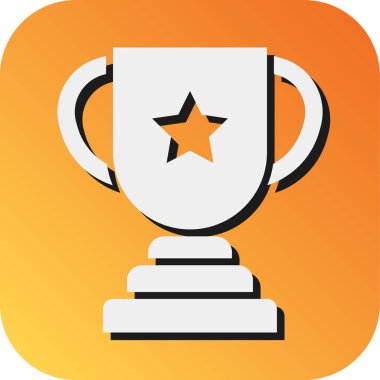 Kişisel ve Ticari Kullanım İçin Ödül Vektörü Glyph Gradyan Arkaplan Simgesi