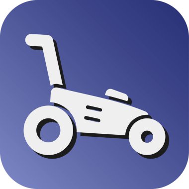 Kişisel ve ticari kullanım için Çim Kesme Vektörü Grafik Arkaplan Simgesi