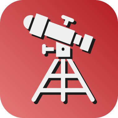 Kişisel ve ticari kullanım için Teleskop Vektörü Glyph Gradyan Arkaplan Simgesi