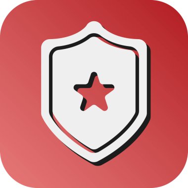 Kişisel ve ticari kullanım için Kalkan Vektörü Glyph Gradyan Arkaplan Simgesi