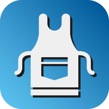 Kişisel ve Ticari Kullanım İçin Önlük Vektörü Glyph Gradyan Arkaplan Simgesi